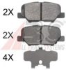 MITSUBISHI 4605A998 Brake Pad Set, disc brake